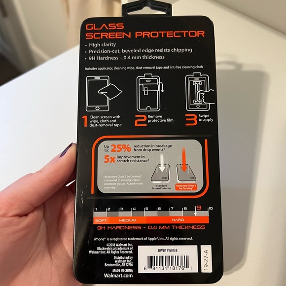 SOLD!❌ - Glass Screen Protector for iPhone X/XS - Clear - Picture 2 of 3